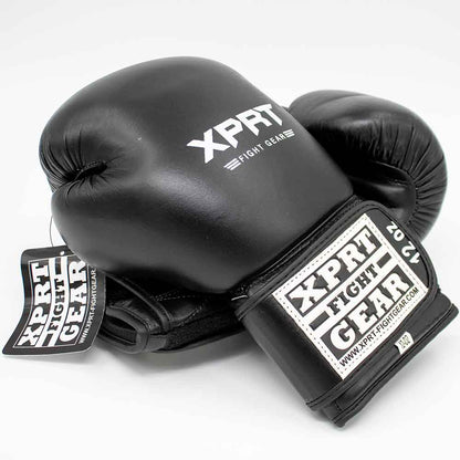 Kinder bokshandschoenen XPRT Top Gloves zwart leer